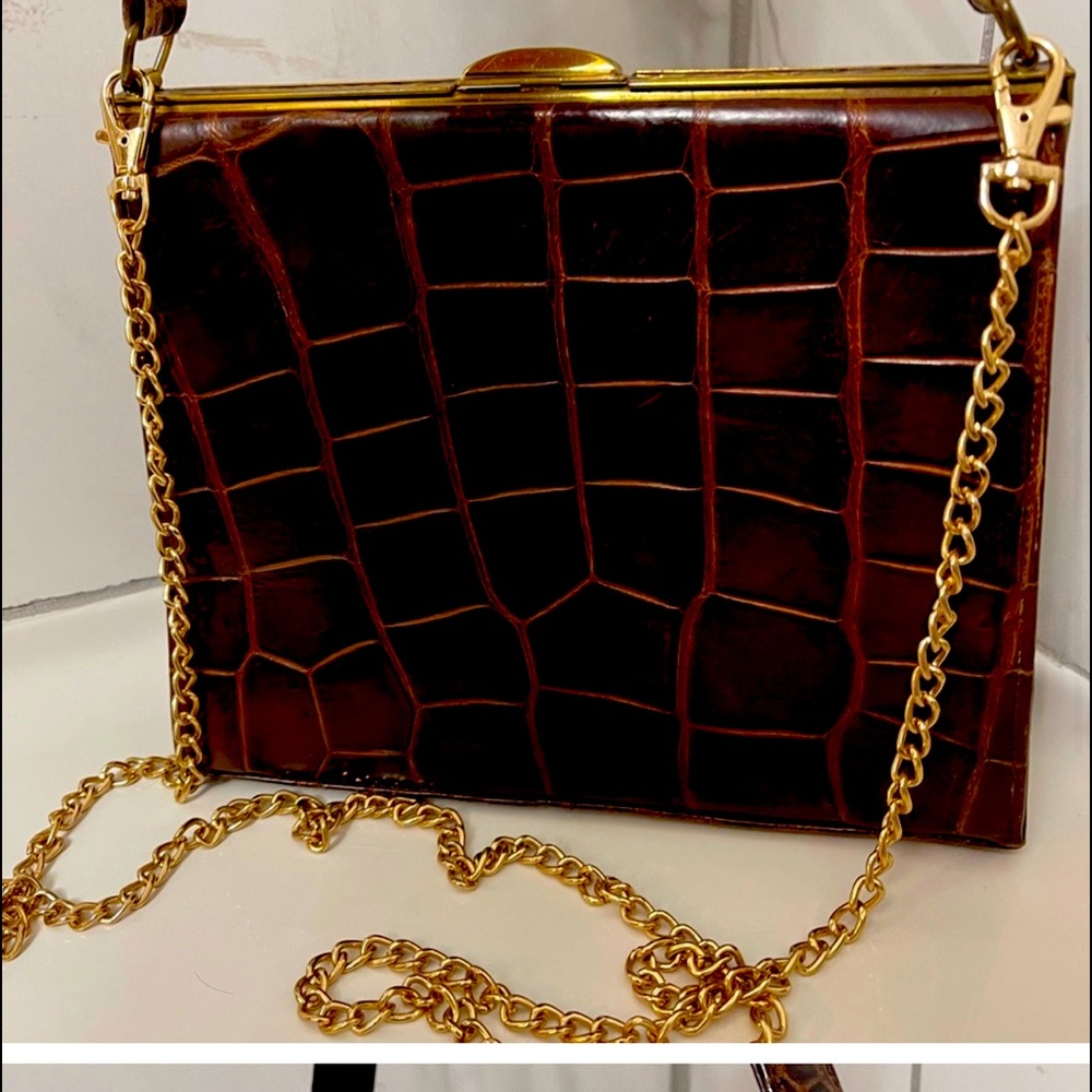 Genuine crocodile antique bag Henry Birks & Son stored and in perfect condition.